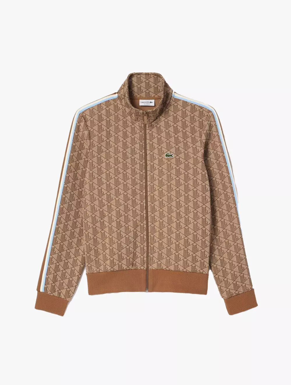 Paris Jacquard Monogram Zipped Sweatshirt - Black