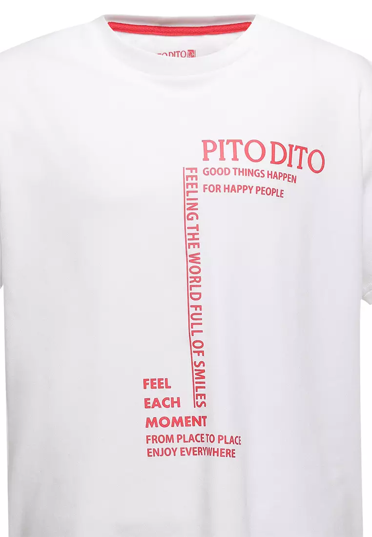 Pito Dito Boy Joshka T-shirt Anak Putih