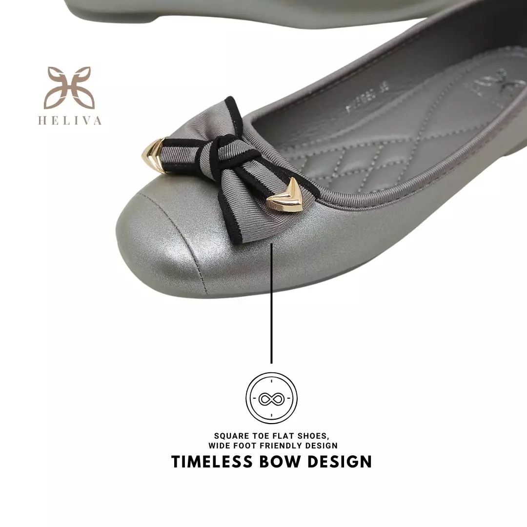 Heliva Zola Sepatu Loafers Slip On Aksesoris Pita Sol 1cm HV7660