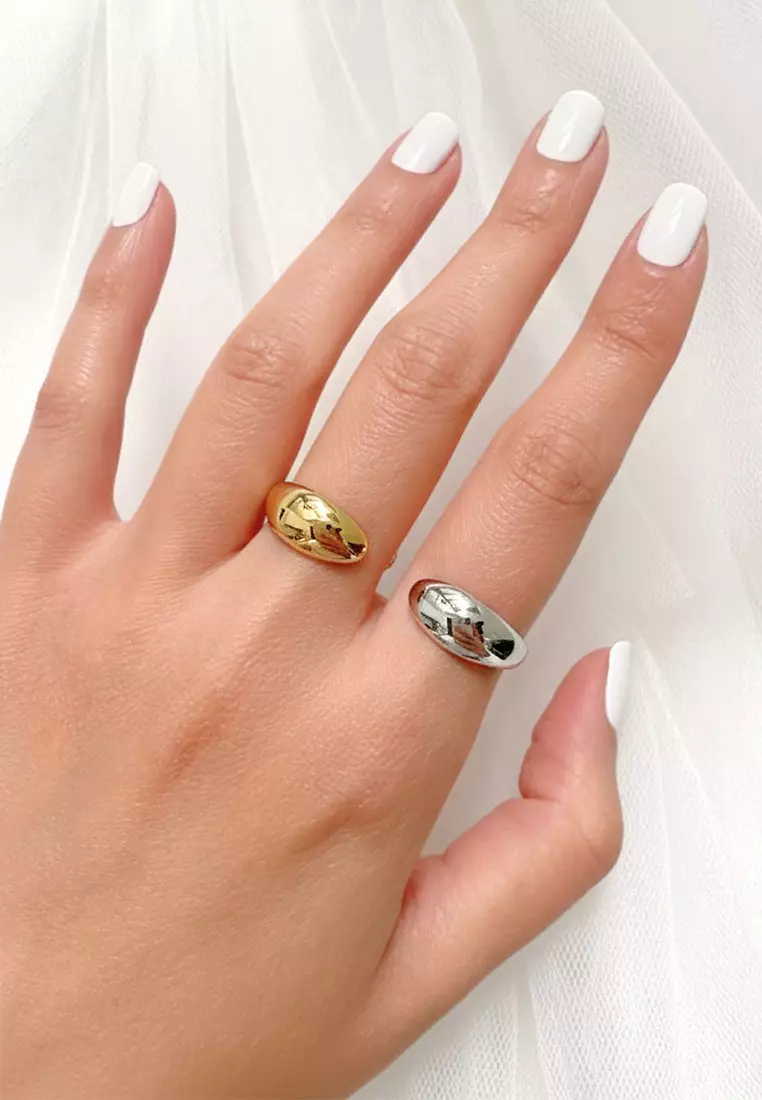 Elan Irregular Open Claw Gold Ring