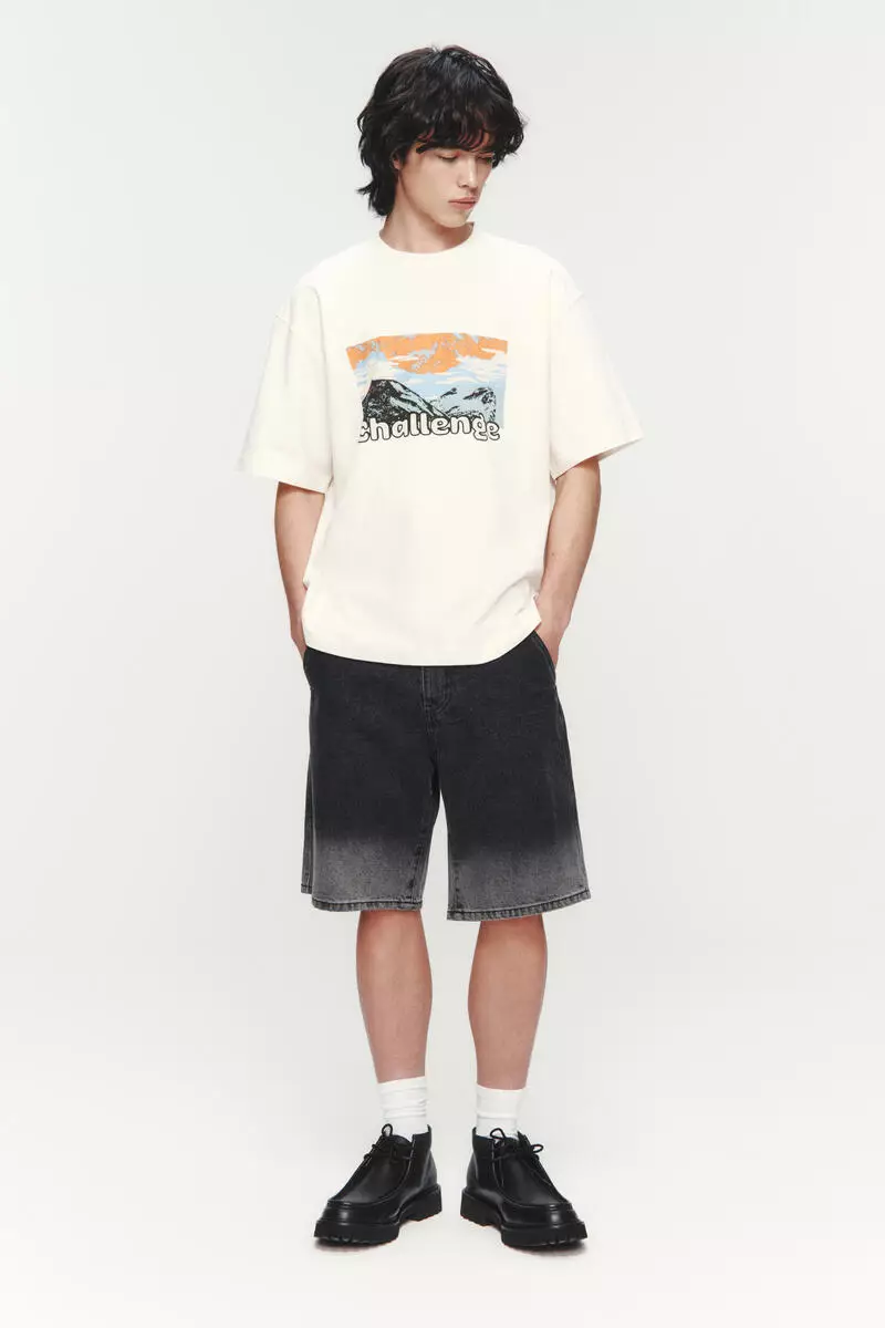 Loose Fit Printed Cotton T-shirt