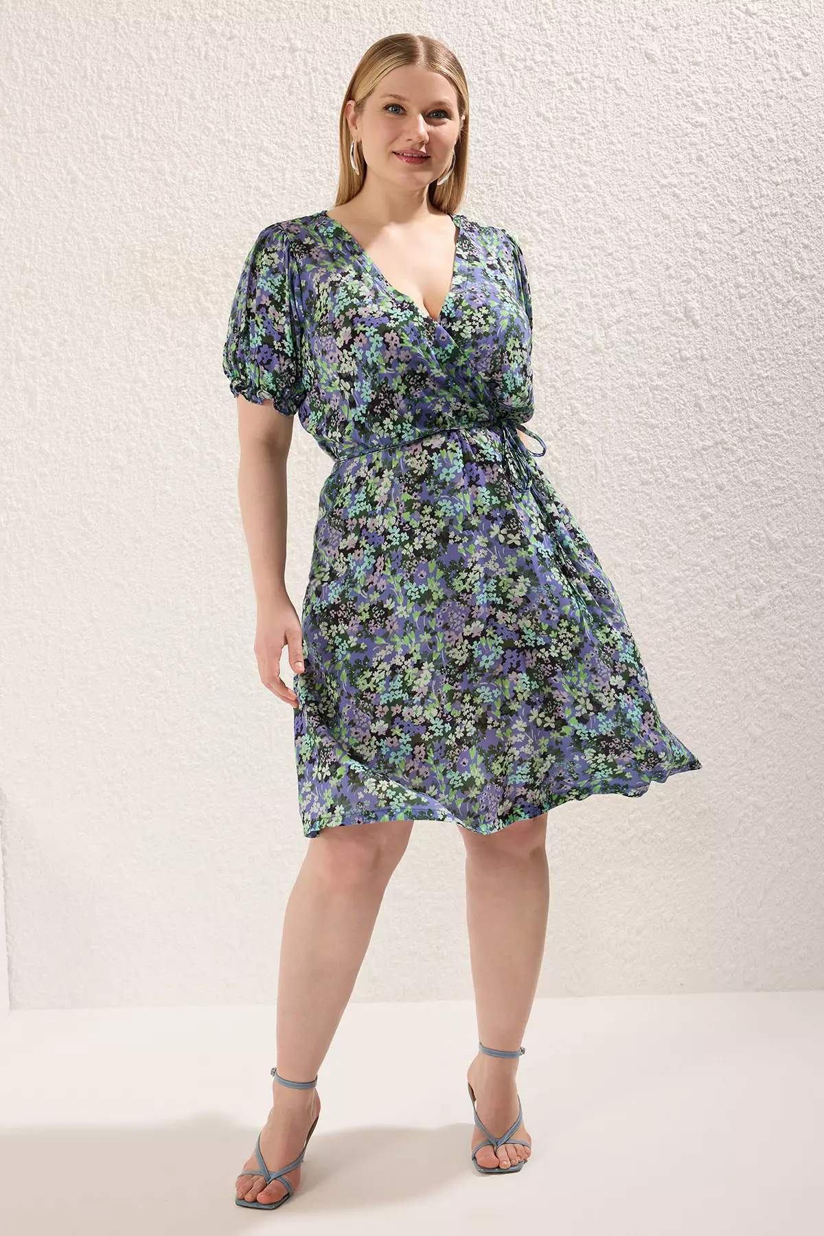 Plus Size A-Line Floral Dress