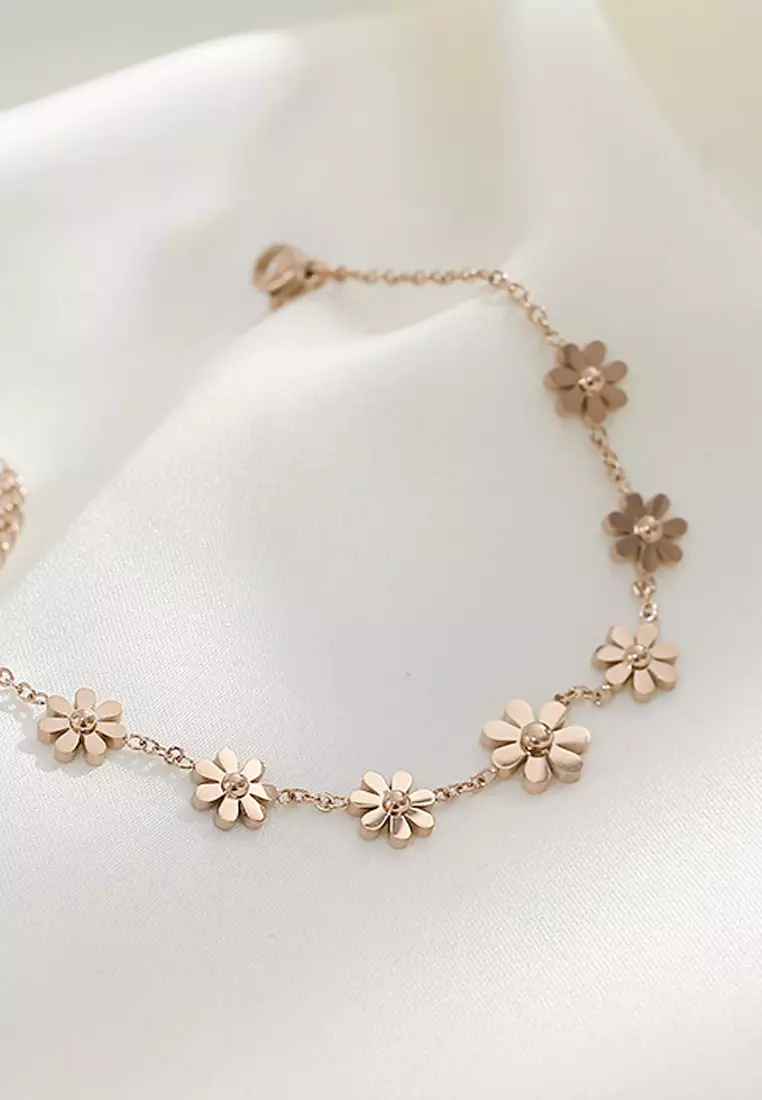CELOVIS - Sophie Floral Bracelet in Rose Gold