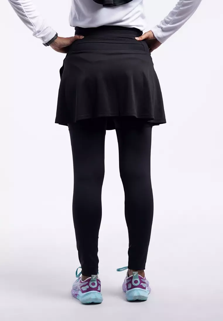 Tiento Celana Rok 2in1 Running Women Skirt Legging Panjang Sport Lari