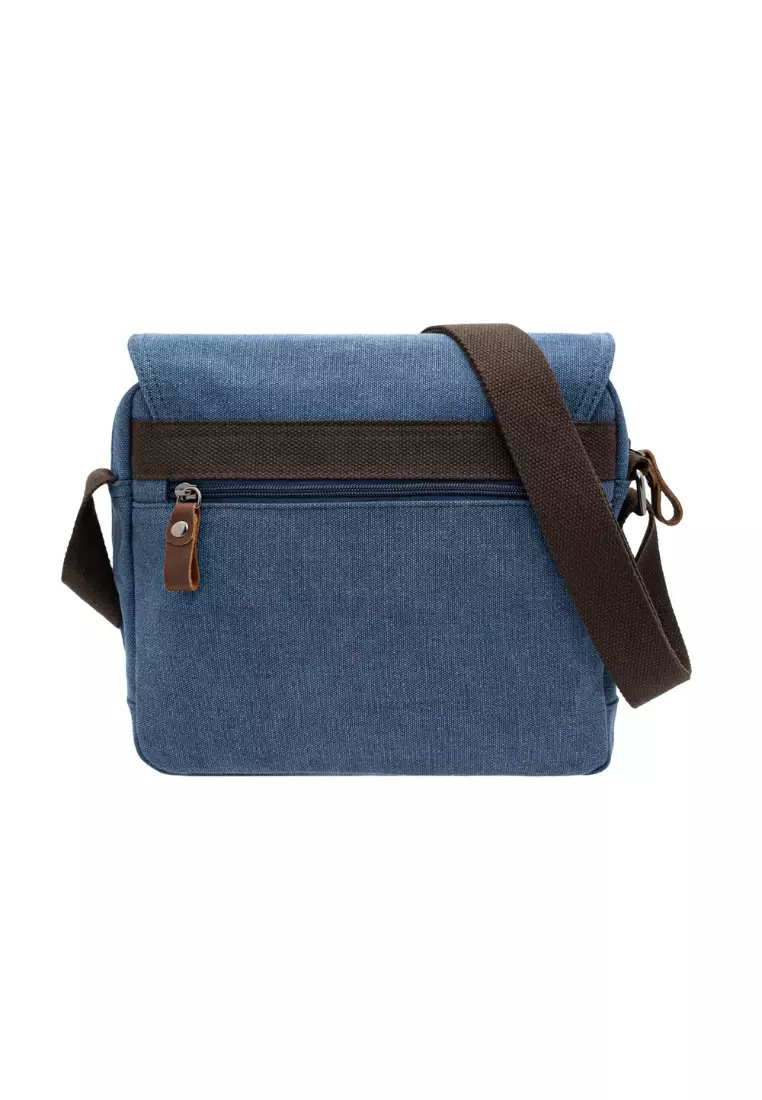 Jack Studio Men's Canvas Leather Casual Small Messenger Shoulder Bag BAD 21003