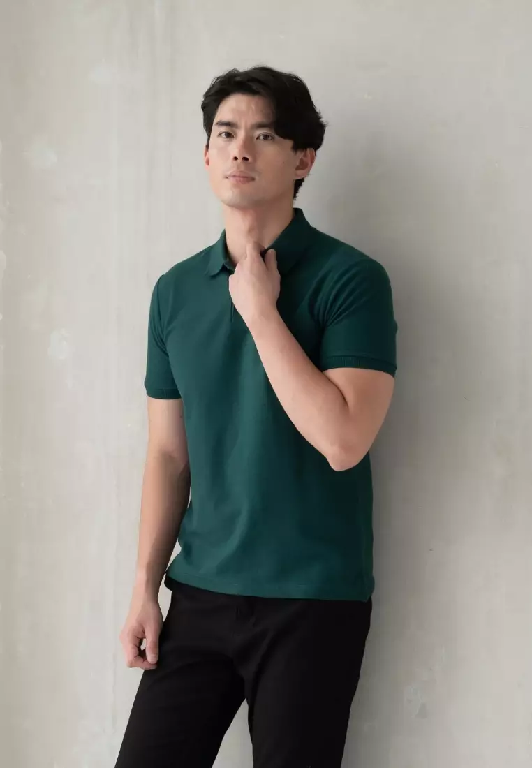 Kale Park Bottle Green/ Kaos Polo Pria Lengan Pendek Kerah / Polo Shirt Slim Fit