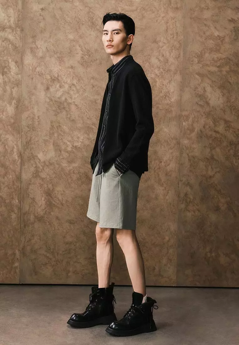 Greyish Green Shorts