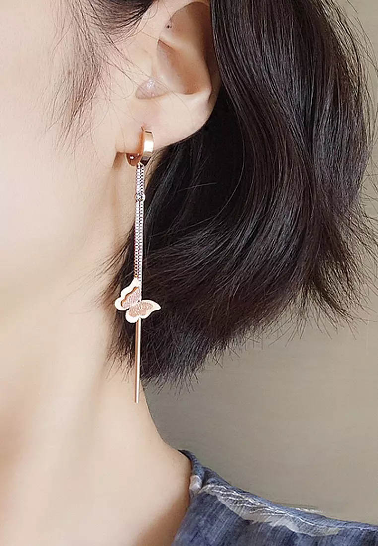 Queen Alexandra Butterfly Dangle Earrings