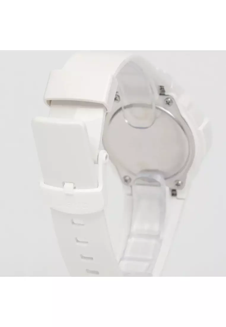 LX-800H-7A1V Women Analog Watch White Resin Band