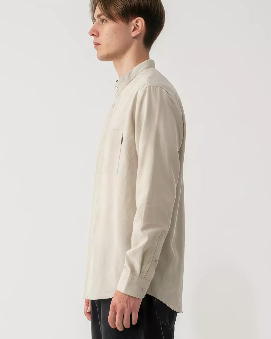 Rabbani - Kemeja Koko Muslim Pria Lengan Panjang Dewasa Hiro Adzim - Krem