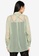 JEANASiS green Sheer Long Sleeve Shirt 0FF14AA49AFC65GS_2