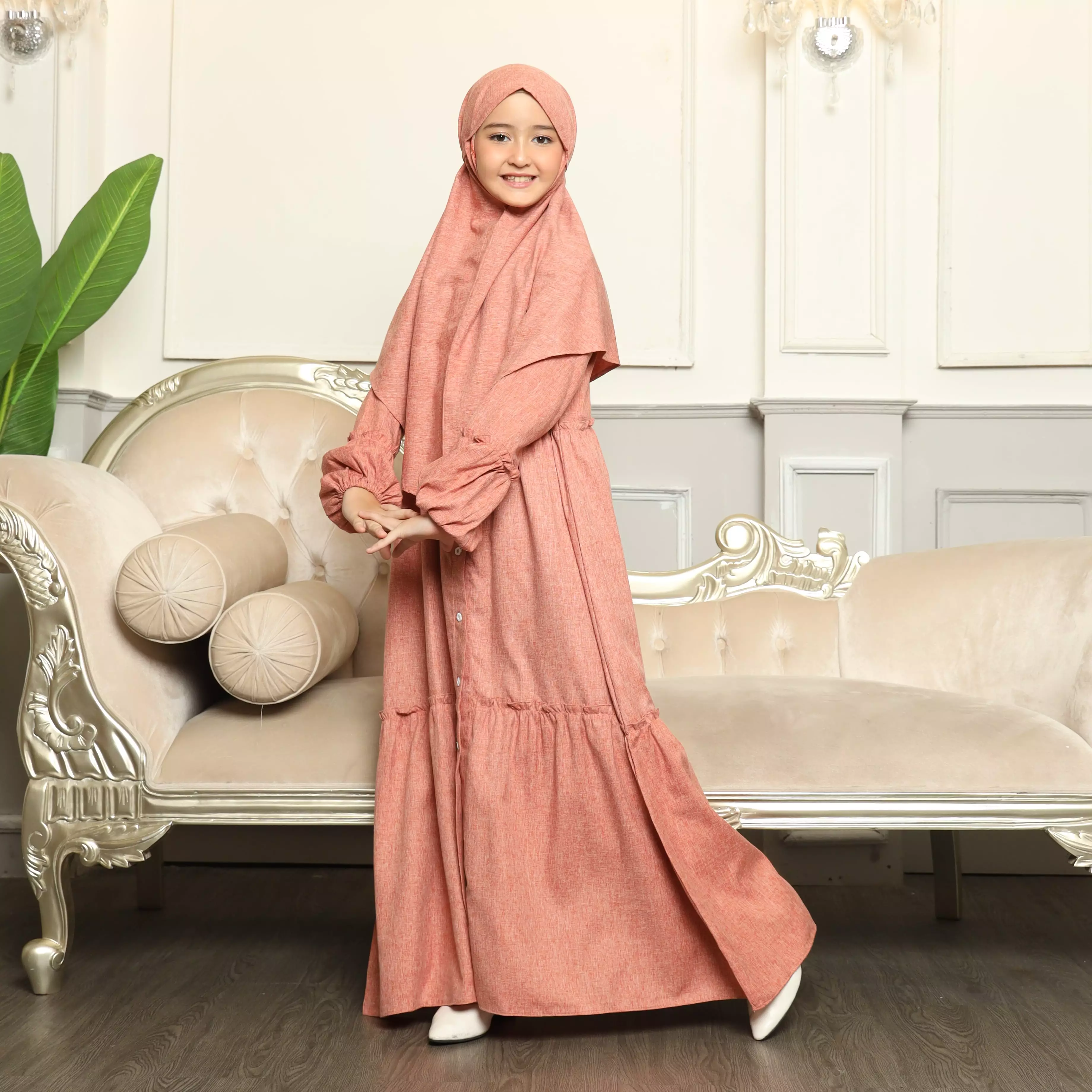 Gamis Sarimbit Anak GA 04 Orange