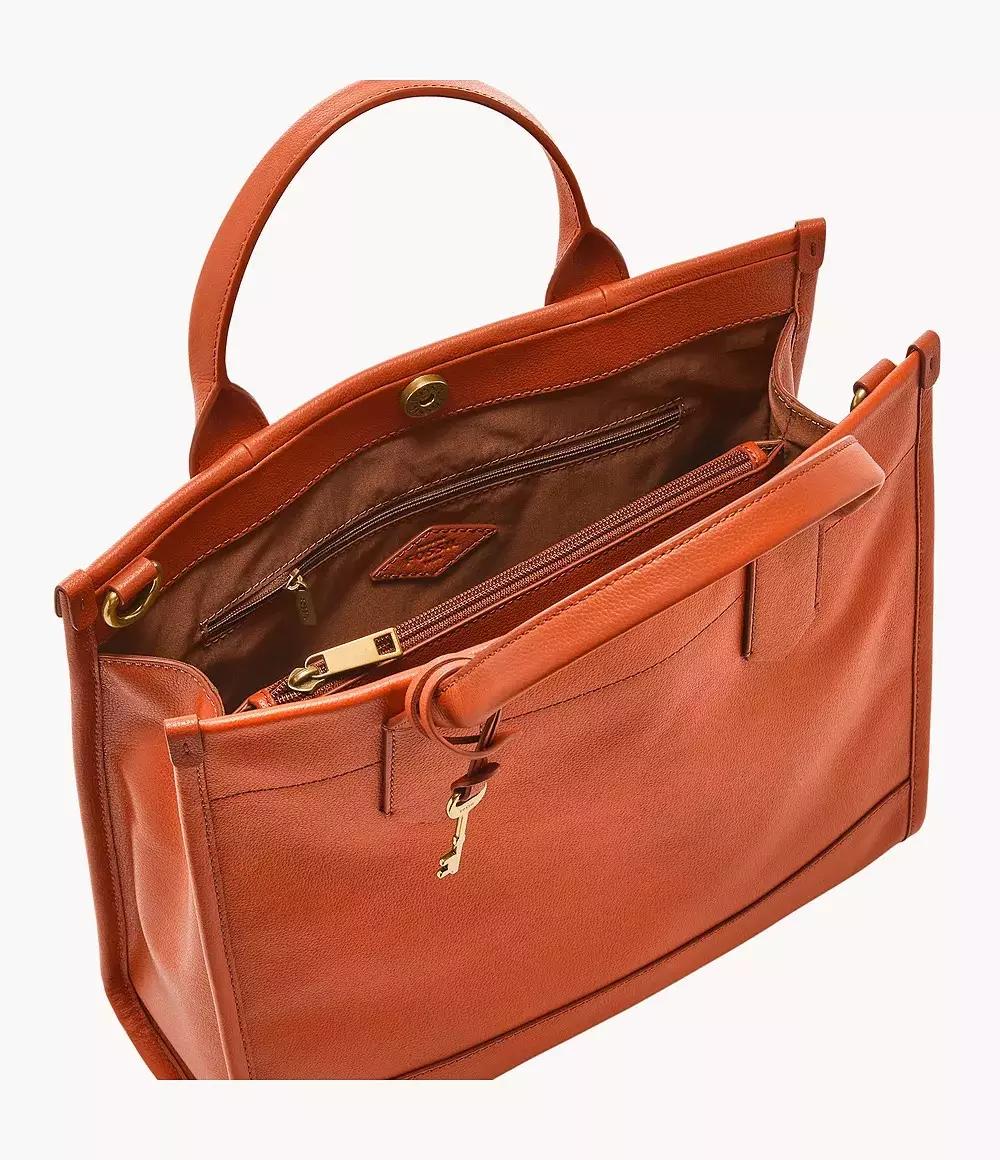 Jual Fossil Fossil Kyler Large Tote Bag Red Clay Tas Wanita SHB3103619