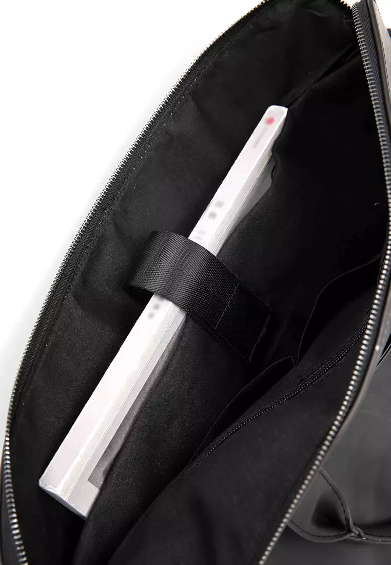 Lara Solid Crossbody Shoulder Tote Briefcase with Detachable Strap