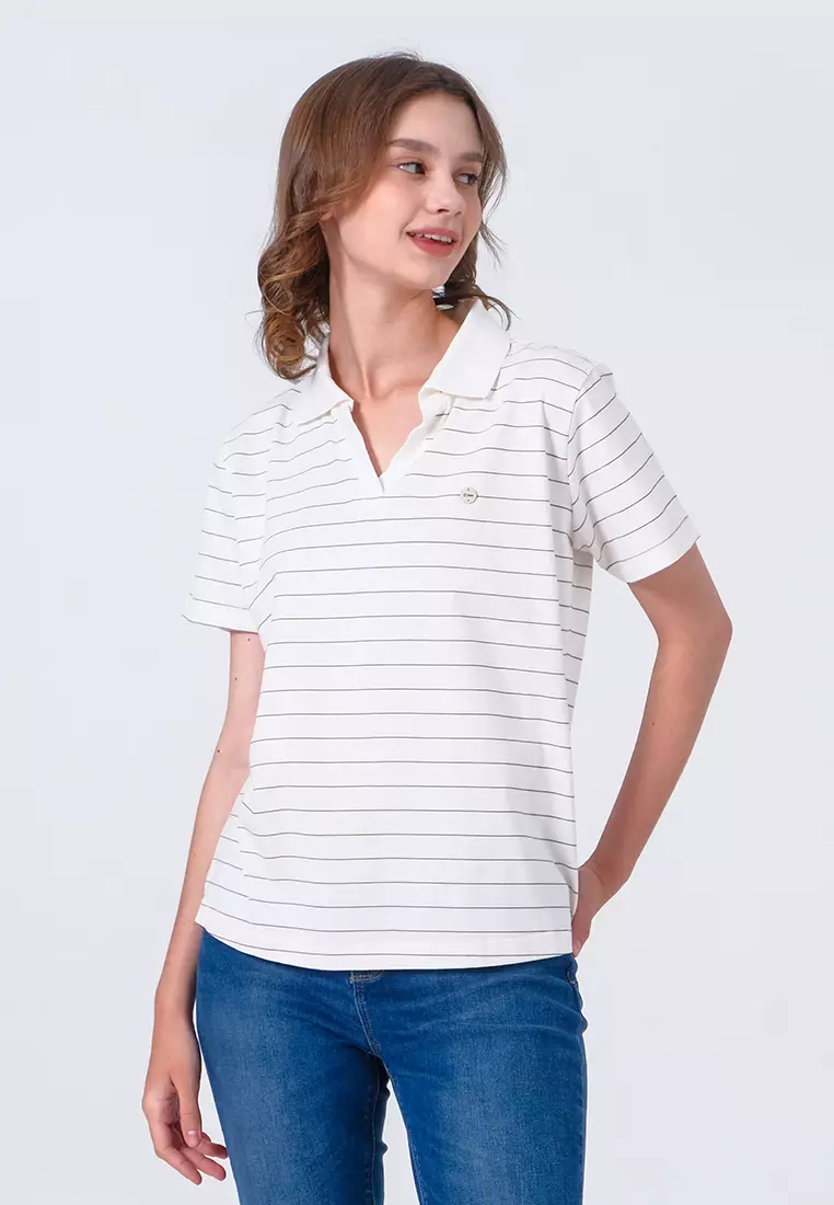 C2 Swelty Green Polo T-Shirt Wanita