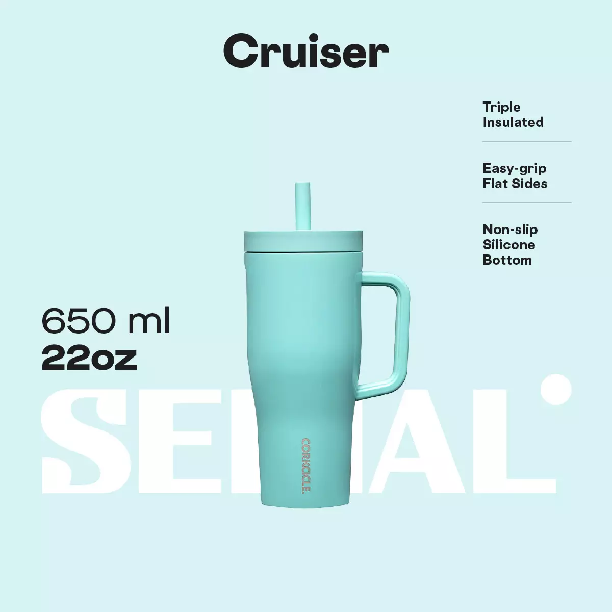 CORKCICLE Leakproof Cruiser 22oz - Turquoise