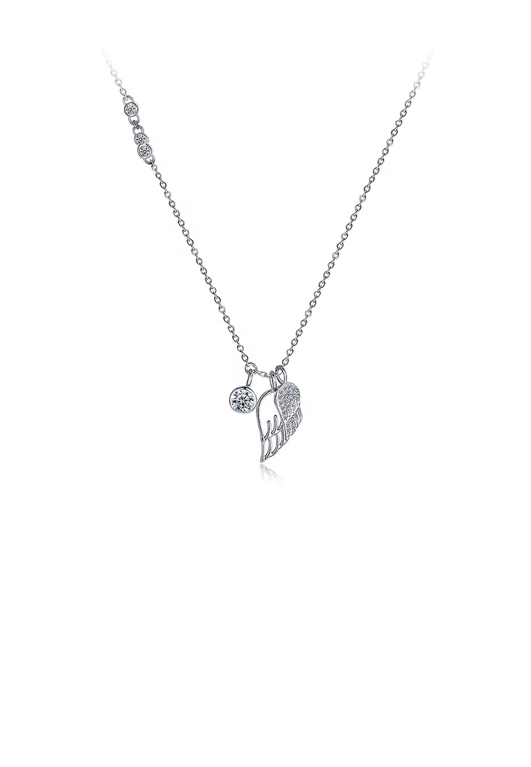 Buy Glamorousky 925 Sterling Silver Elegant Fashion Angel Wings