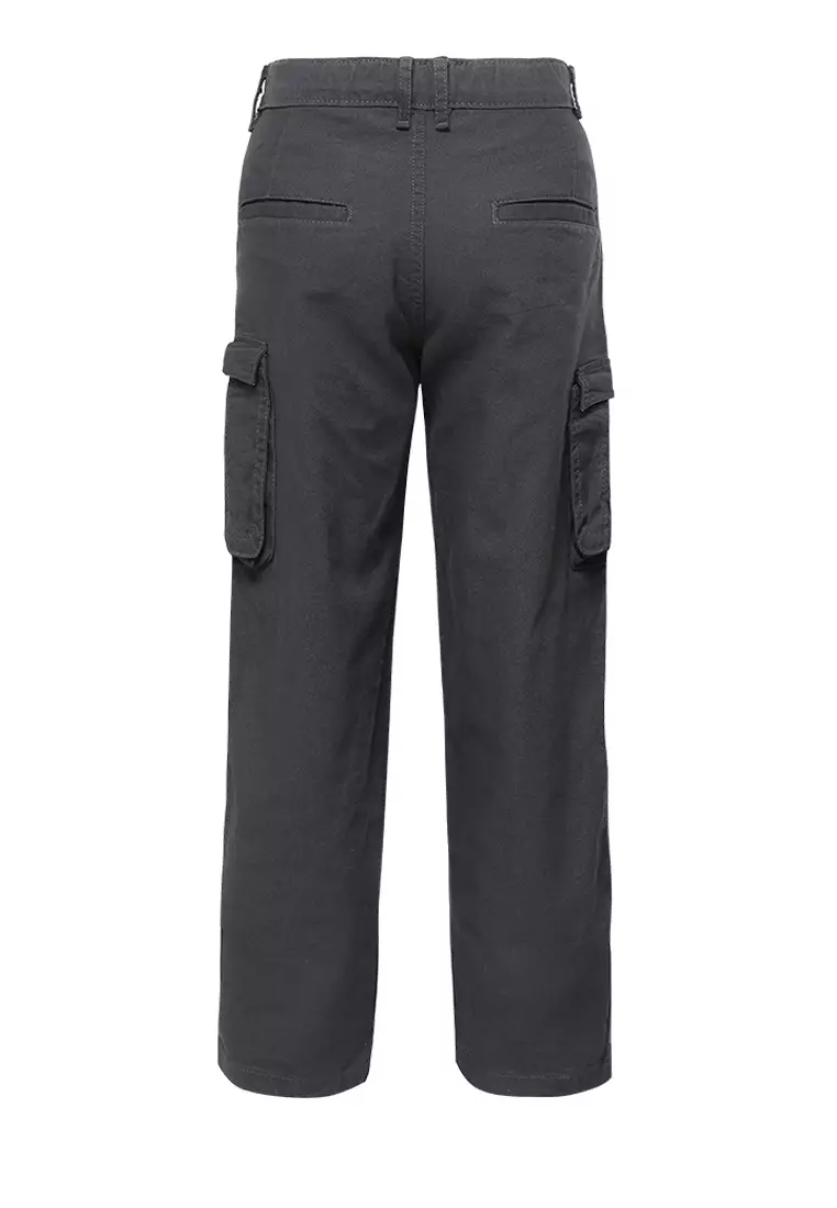 Pito Dito Boy Yakovos Celana Panjang Katun Cargo Anak Abu Tua