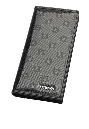 Playboy black Men's RFID Blocking Bi Fold Long Wallet 9B028AC1640204GS_1
