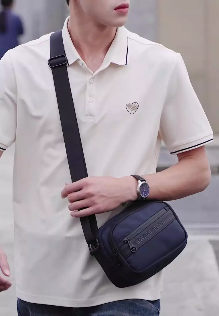 Men's Sling Bag / Crossbody Bag (Tas Selempang Pria) - Biru
