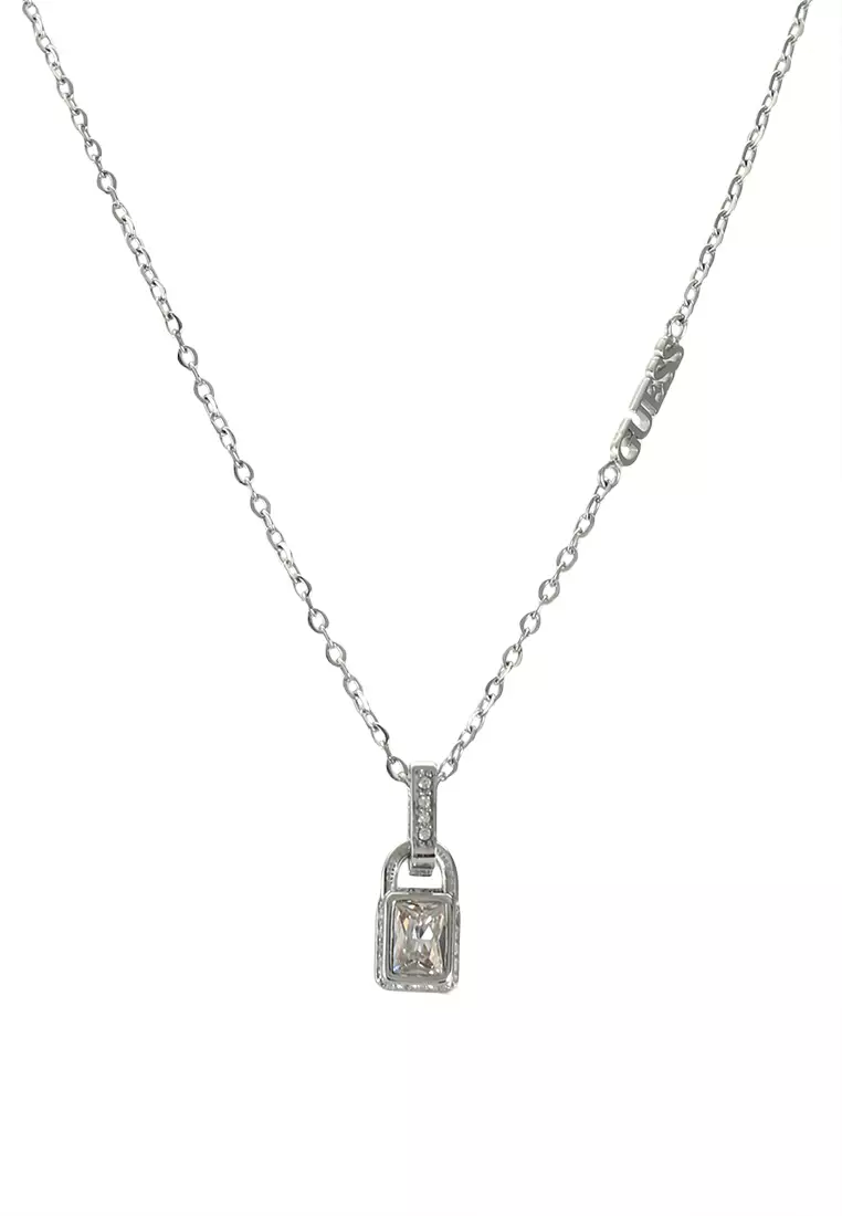 Guess top padlock necklace