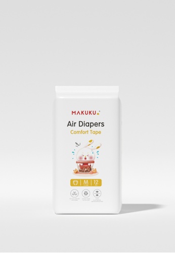 MAKUKU white Mini Diaper Baby Cottony Cloth-Like Disposable Tape Training Pad Diapers, Medium 12s 96000ES700AB2BGS_1