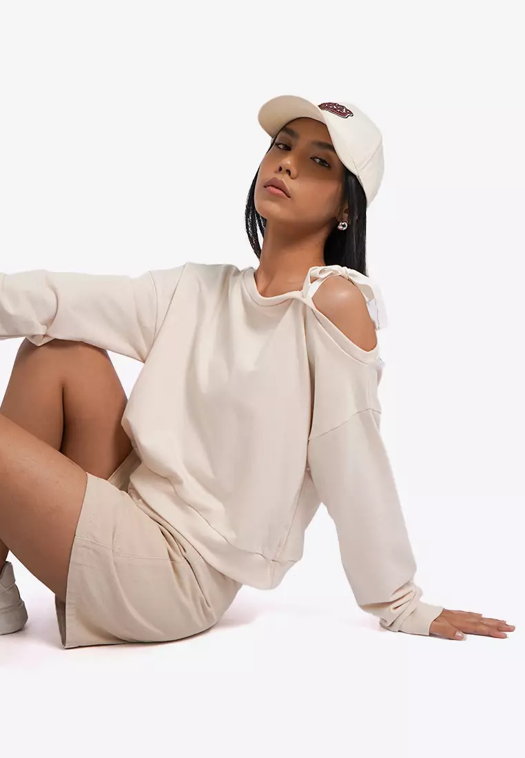 Strap-Off Shoulder Sweatshirt