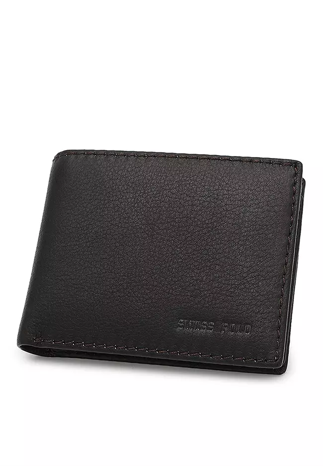 Buy Swiss Polo Genuine Leather RFID Short Wallet - Brown Online ...