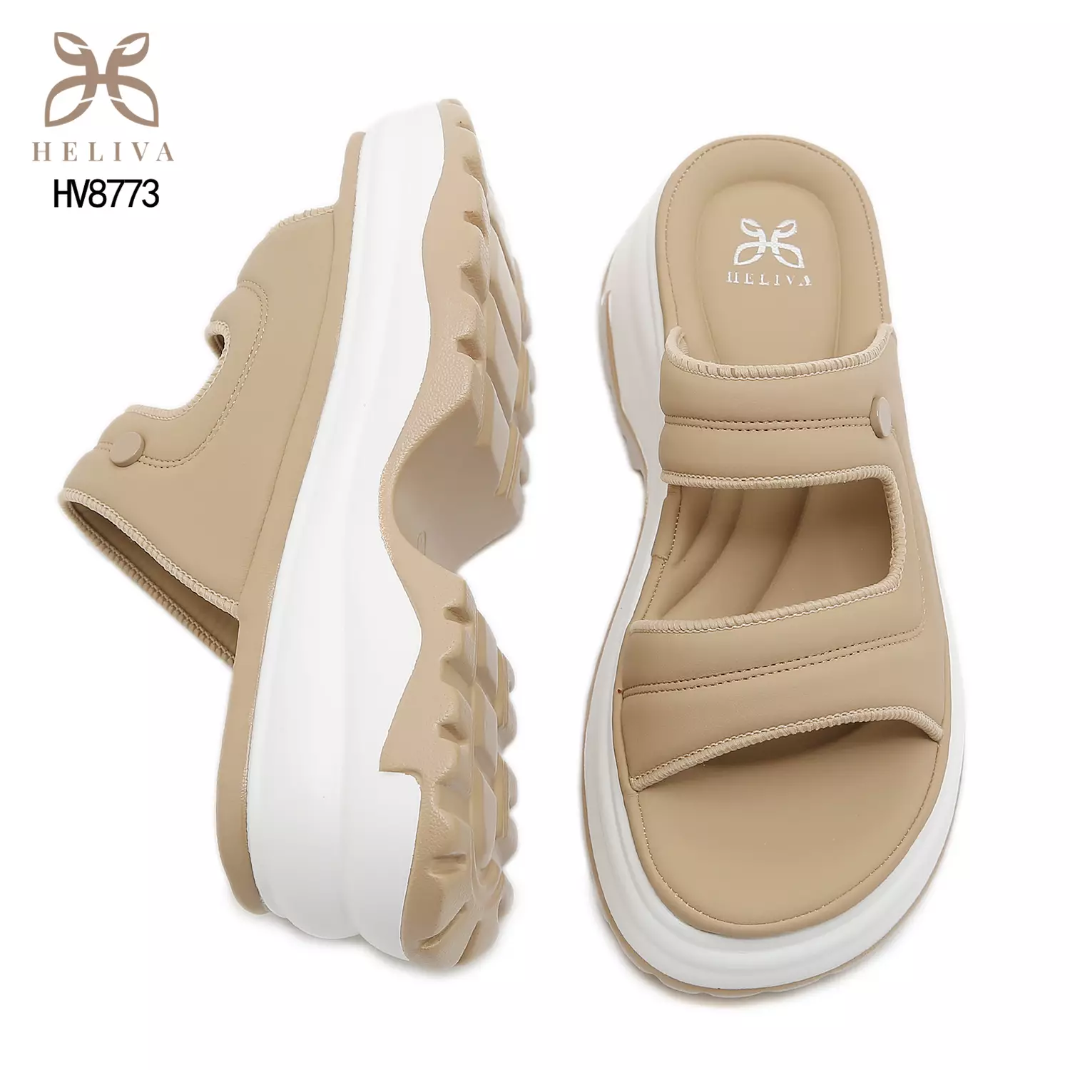 Heliva Lucy Dual-Strap Elevated Slides for Everyday Luxe HV8773