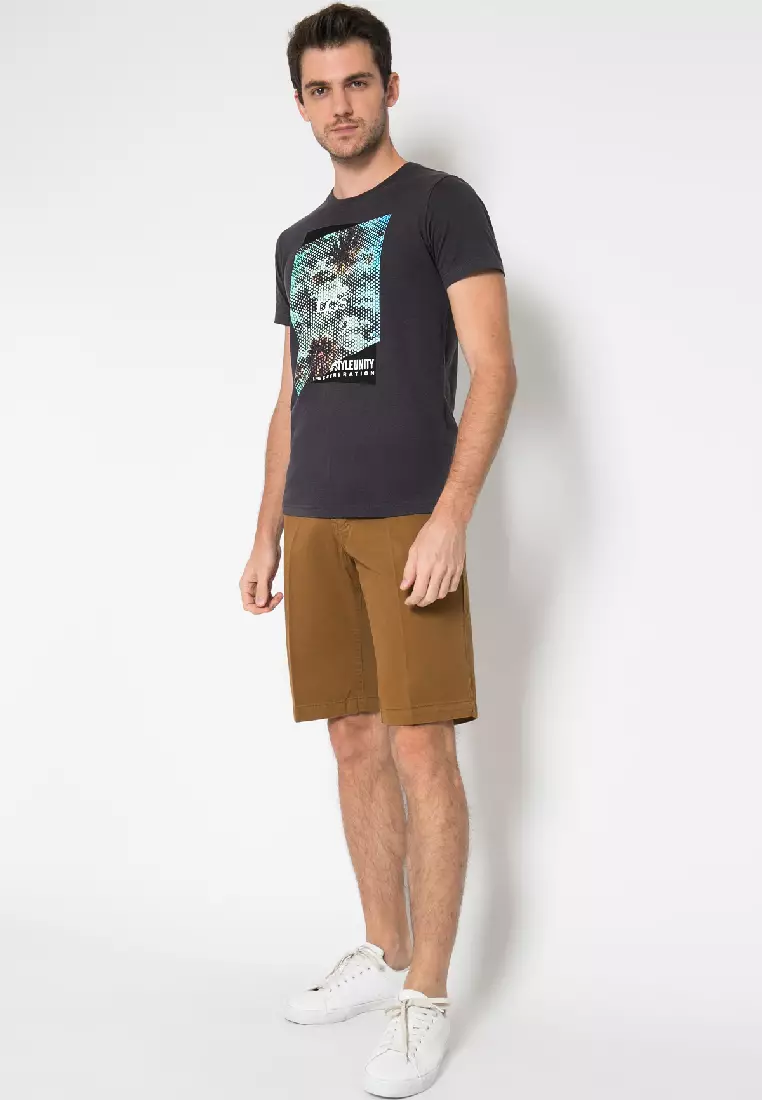 LGS - Celana Pendek Casual Pria Warna Coklat Chinos - CSP.777P.002.916.C