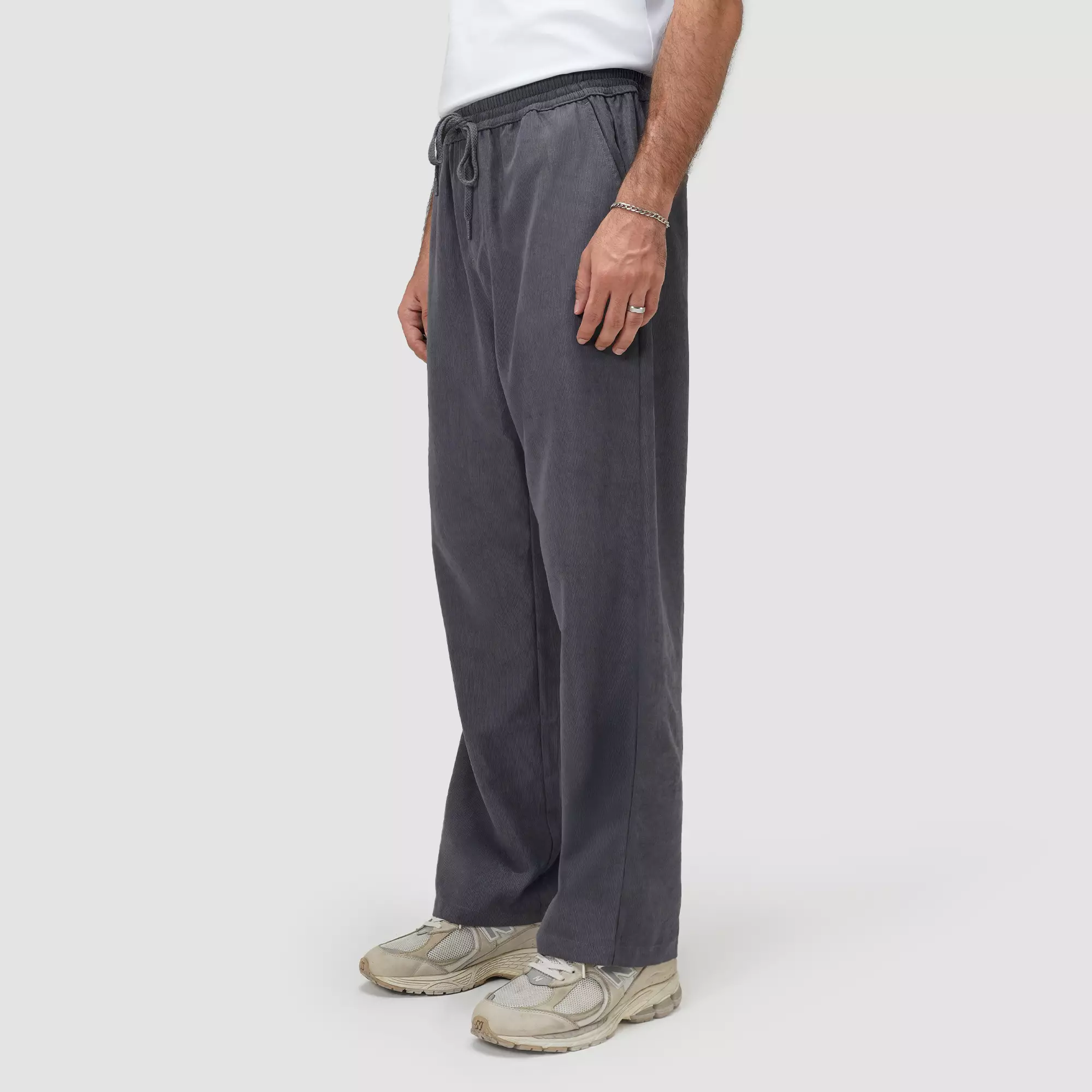 CELCIUS Straight Trouser Corduray Pique L03000713C Dark Grey