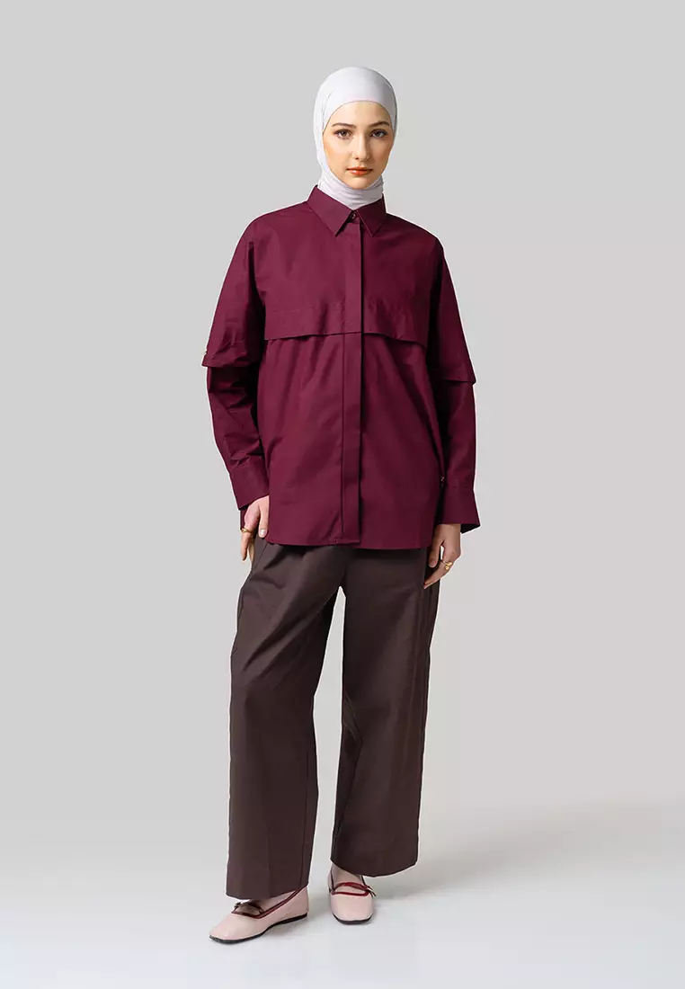 Kami Risla Oversized Top Mahogany