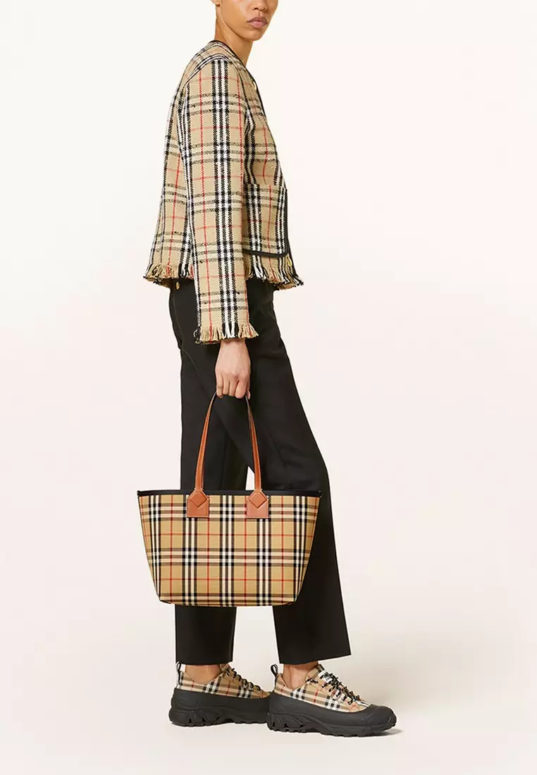 Small London Tote Bag in Briar Brown/Black