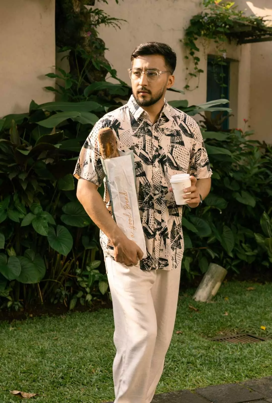 POLICE Kemeja Printing Cotton Tencel Regular Fit Pria