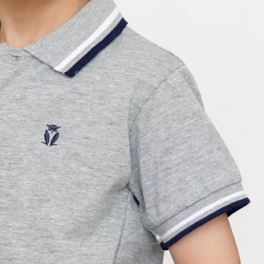Matsuda baju kaos polo anak laki laki katun umur 2-12 Pierre Grey