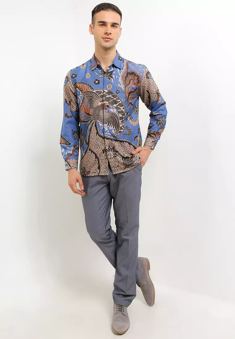 Garuda Kemeja Batik Exclusive Premium Pria Casual Modern Lengan Panjang