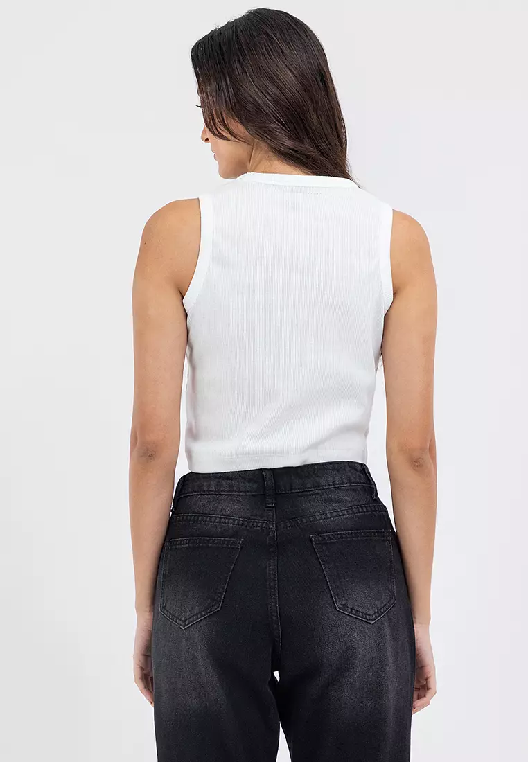 Ladies OG Halter Top White