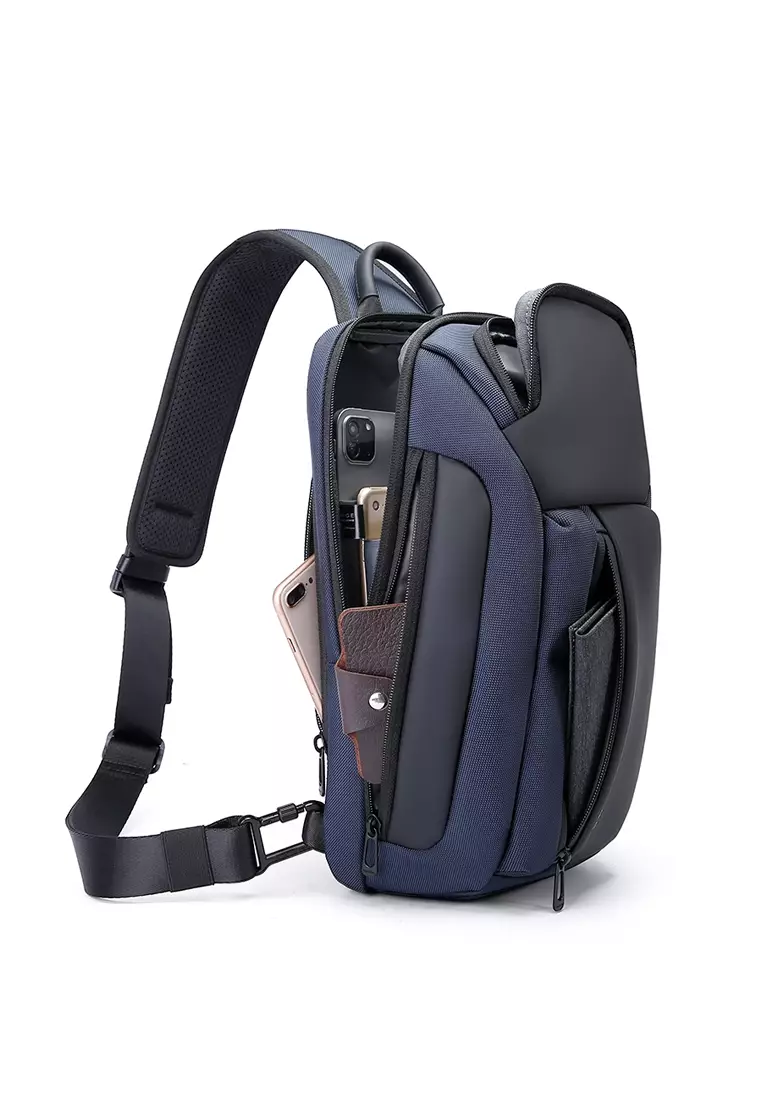 Bange Titan Water Resistant Men Sling Bag with Multi Compartment and fits 11inch iPad