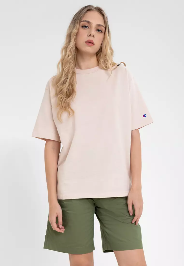 Pink and deals white champion shirt