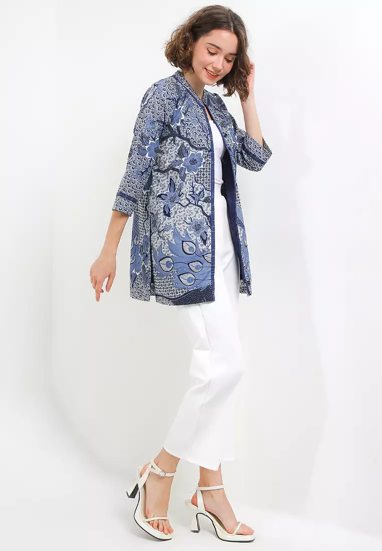 Cardigan Muslim Atasan Outer Batik Vest Wanita Greisa