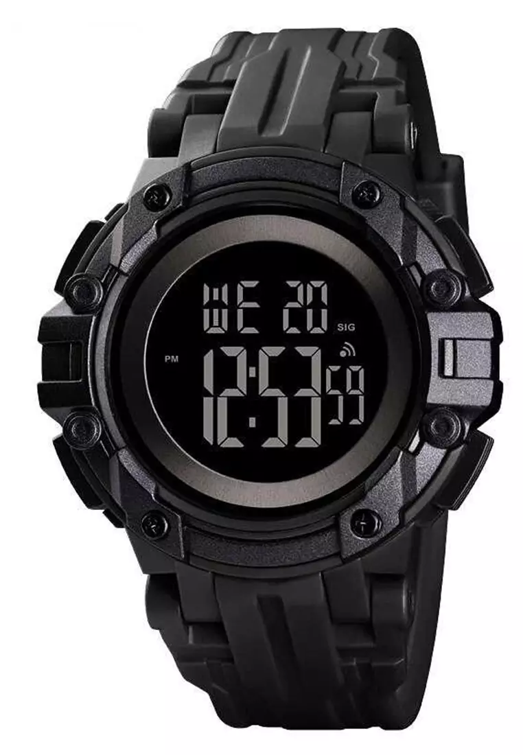 Jam Tangan Casual Digital Pria Water Resistant 50m Strap Tali Material PU MM99 ORIGINAL