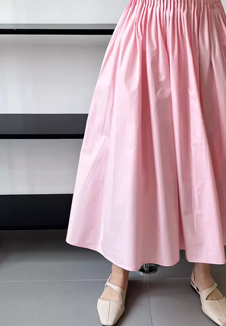 Elegant high waist pleated skirt K061708PI