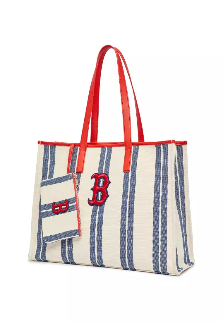 MLB Ethnic Stripe Tote Bag BOSTON RED SOX