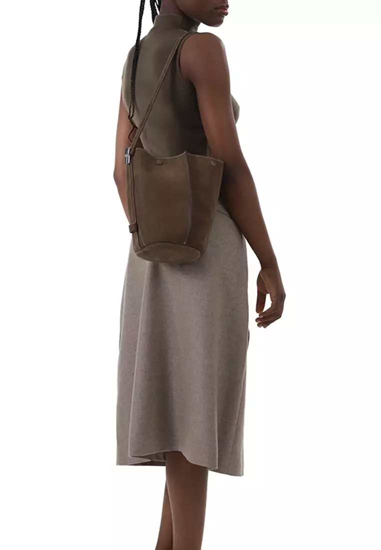 ORUKAMI Flat Hook Convertible Bucket Tote Small - Ivory