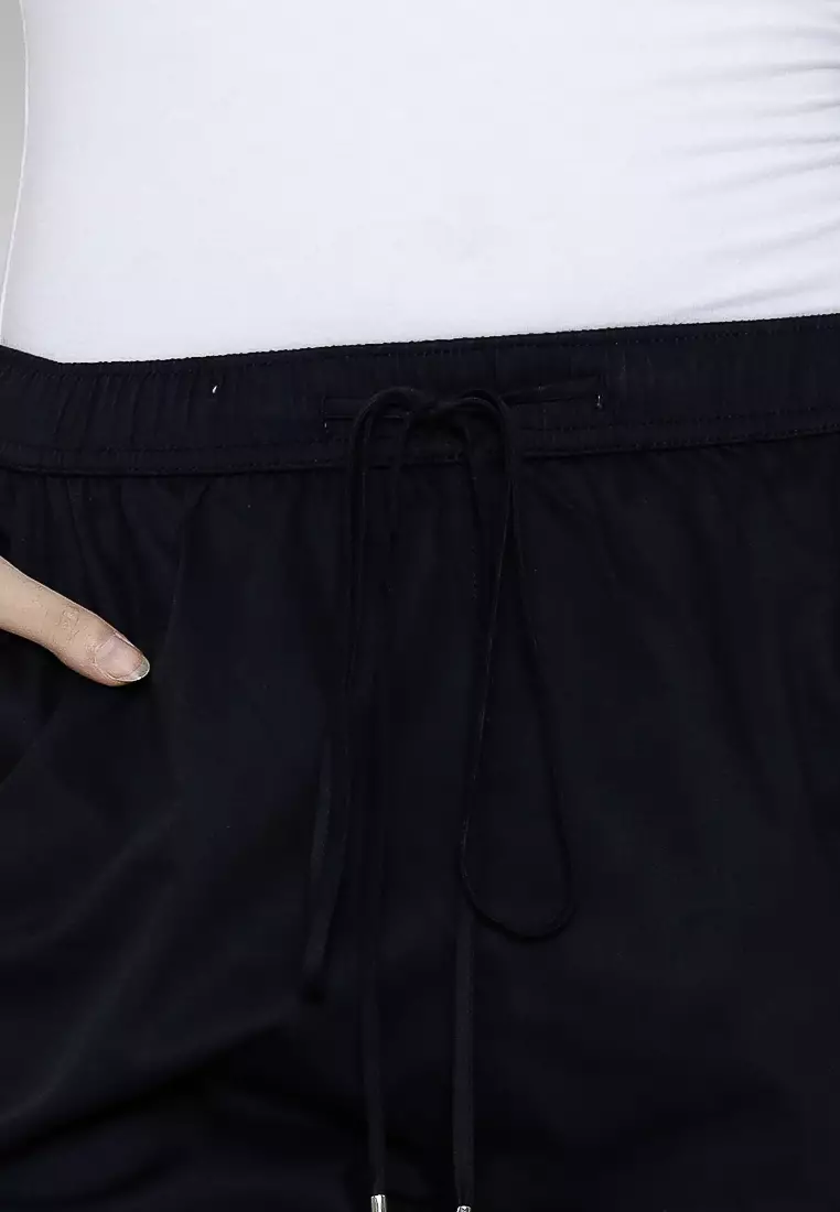 Urban Exchange Gianna Black Tapered Pants - Casual Pants Celana Panjang Hitam Warna Black