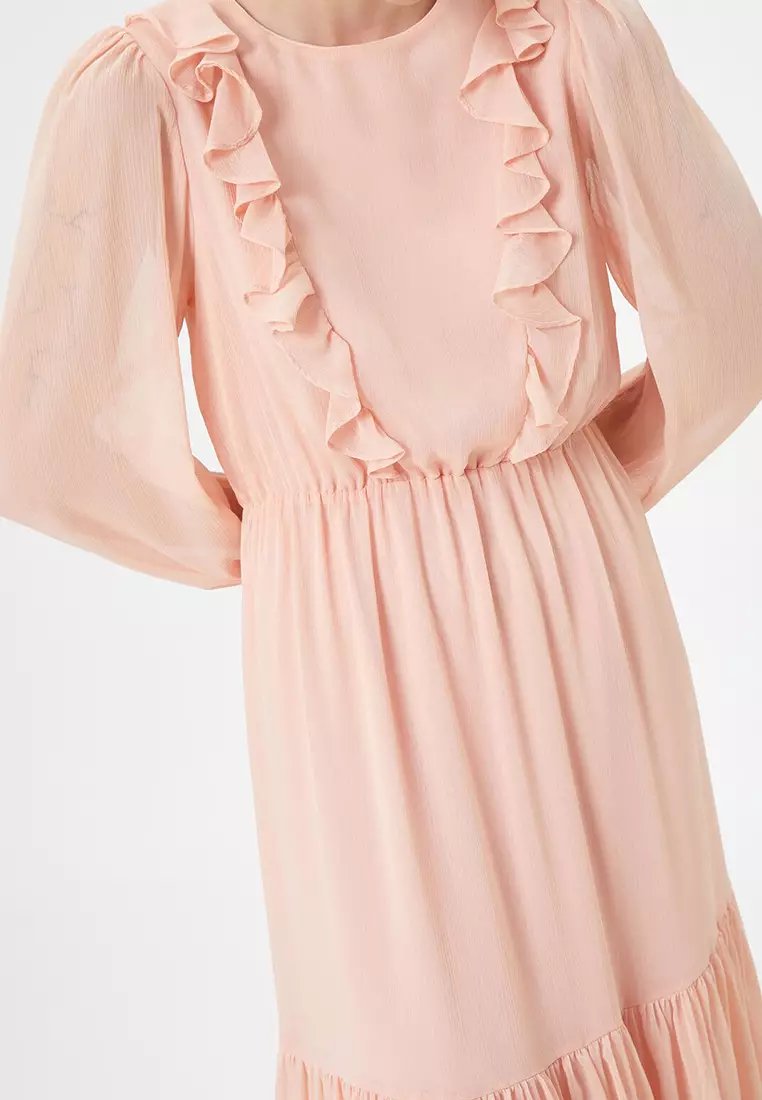 Chiffon Ruffle Long Dress