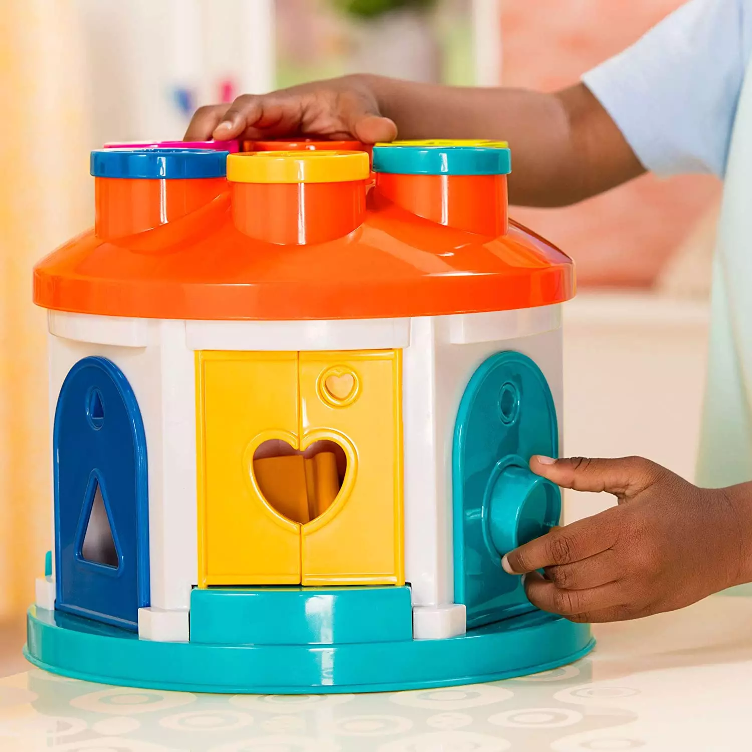 Buy Battat [Battat] Shape Sorter House Color and Shape Sorting Toy with 6 Keys and 12 Shapes