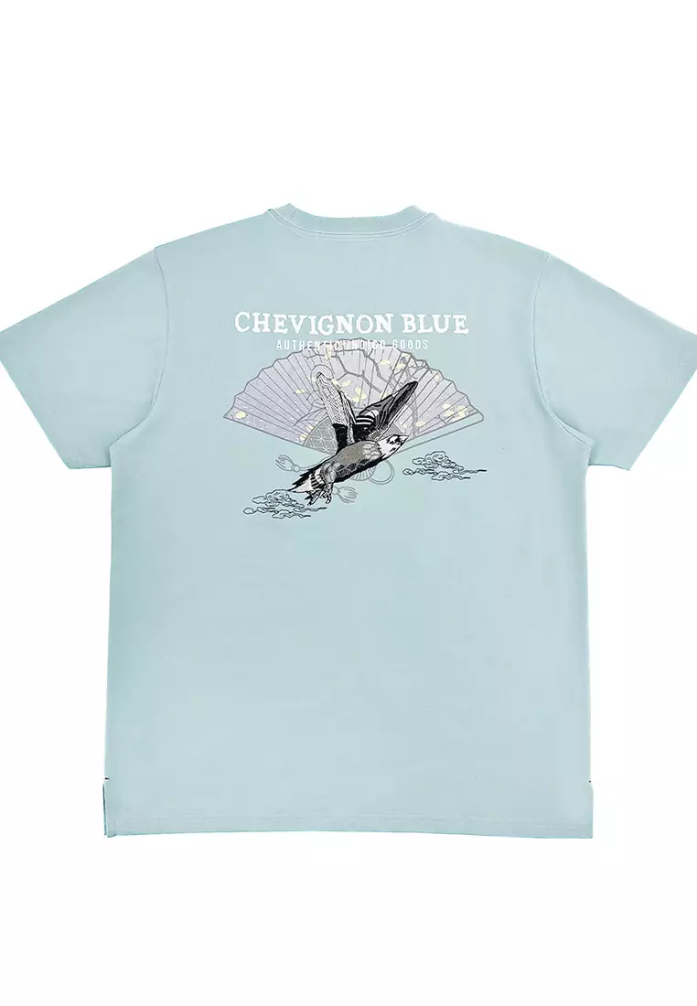 男裝V57鷹刺繡涼感短袖T恤