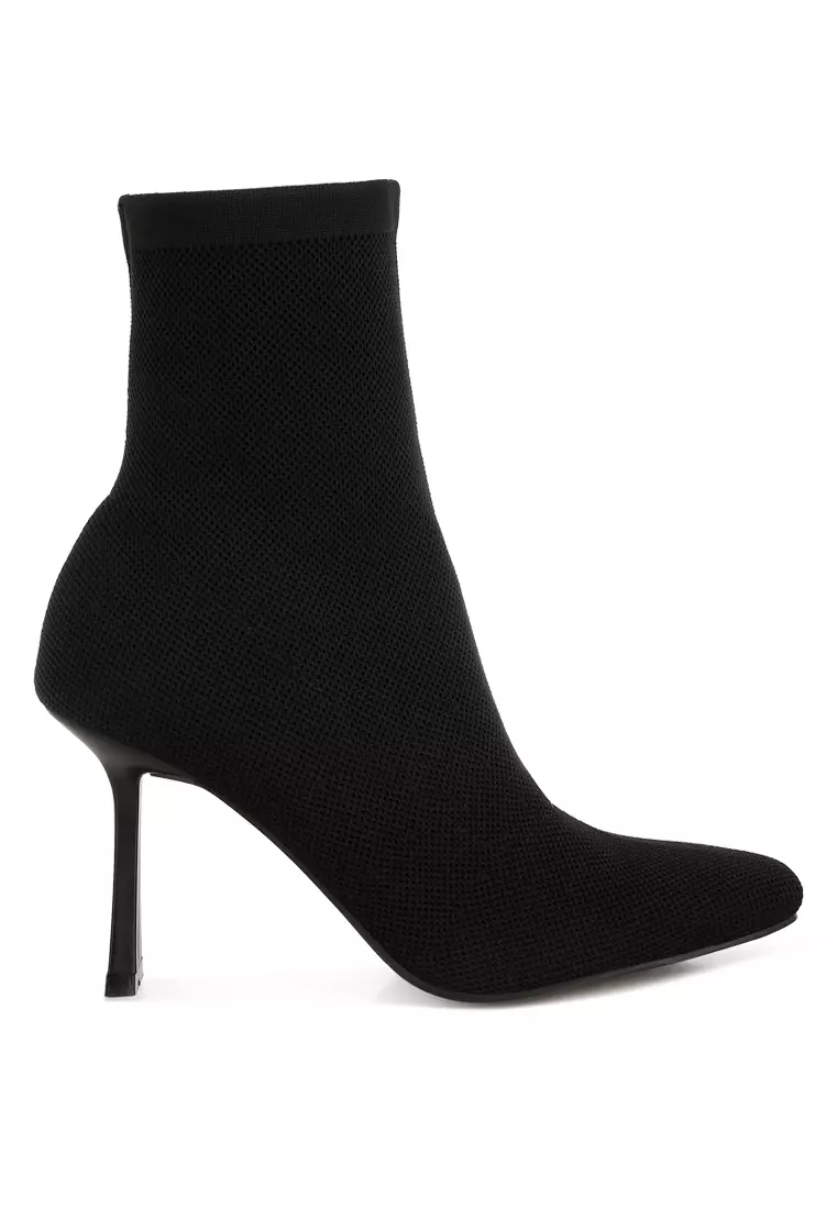 Discount on London Rag  shoes - SKU: Knitted Sock Boots In Black