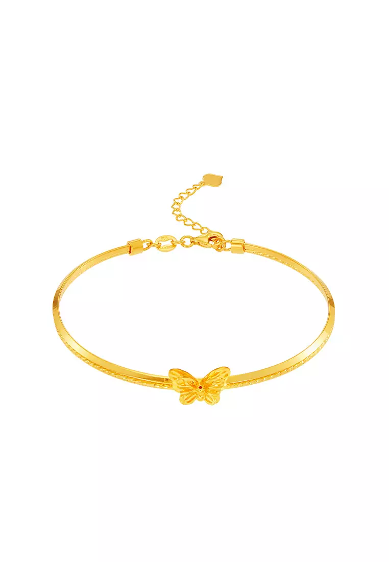 HABIB 999/24K Yellow Gold Bangle (Butterfly) 9GB00021024